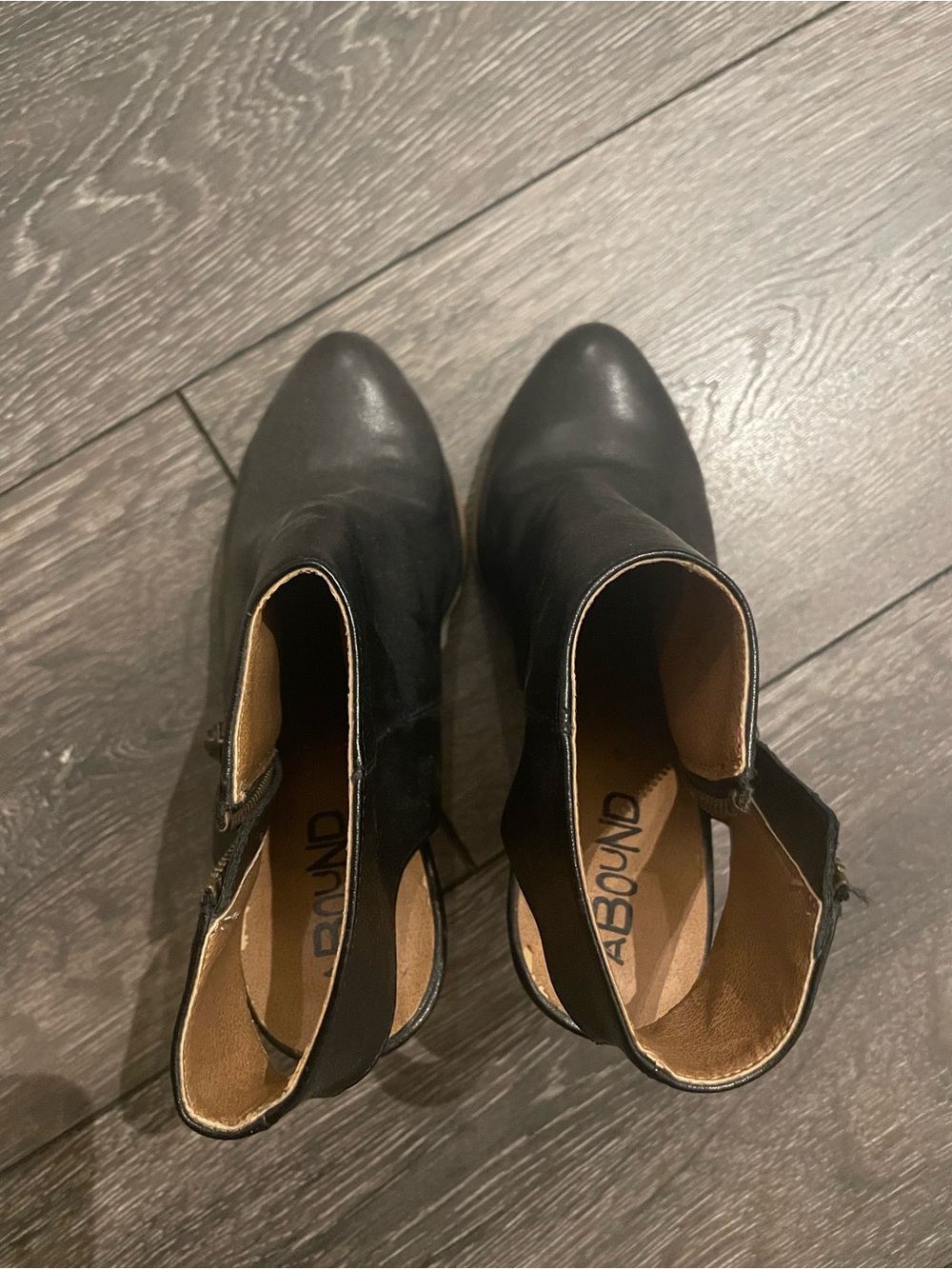 Abound Black Pointed-Toe Ankle Booties